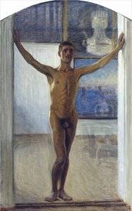 Giovane uomo nudo